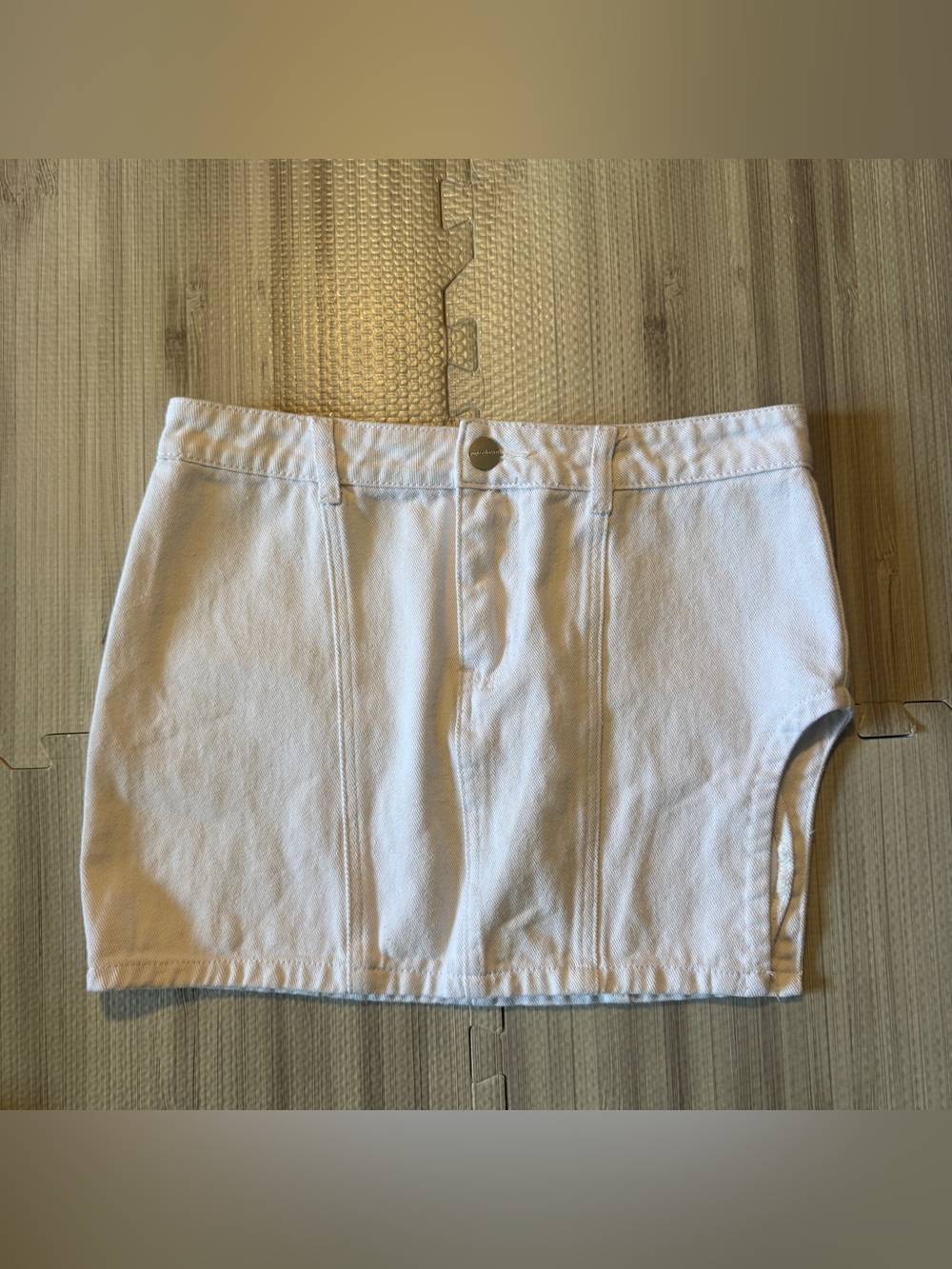 Superdown Women's White Abby Slit Mini Skirt